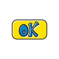 Sign ok icon, flat style vector