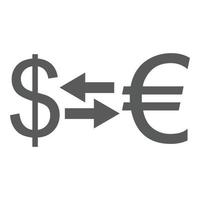cambio de moneda icono vector simple