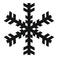 Christmas snowflake icon, simple style vector
