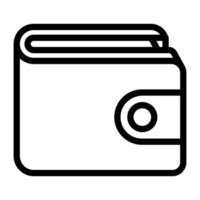 Wallet line icon on white background vector