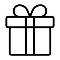 Gift Box line icon on white background vector