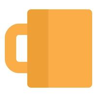 Orange mug icon, flat style vector