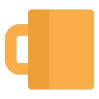 Orange mug icon, flat style vector