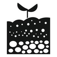 Plant soil garden icon, simple style vector