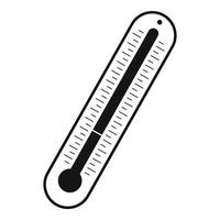 Laboratory thermometer icon, simple style vector