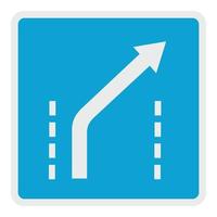 Traffic to the right icon, flat style. vector