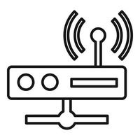 Server wireless router icon, outline style vector