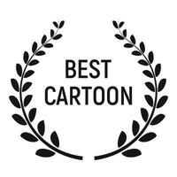 Best cartoon award icon, simple style vector