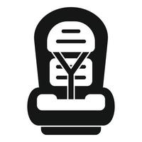 icono de asiento de coche de bebé familiar, estilo simple vector