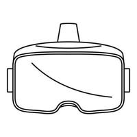 icono de auriculares de gafas vr, estilo de esquema vector