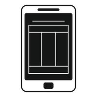 icono de estimador de smartphone, estilo simple vector