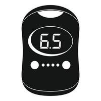 Modern glucose meter icon, simple style vector