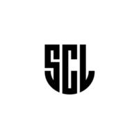 SCL letter logo design in illustration. Vector logo, calligraphy designs for logo, Poster, Invitation, etc.