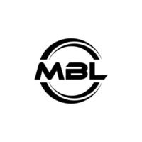 diseño de logotipo de letra mbl en ilustración. logotipo vectorial, diseños de caligrafía para logotipo, afiche, invitación, etc. vector