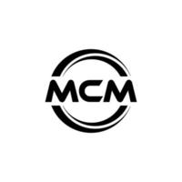 diseño de logotipo de letra mcm en ilustración. logotipo vectorial, diseños de caligrafía para logotipo, afiche, invitación, etc. vector