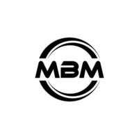 diseño de logotipo de letra mbm en ilustración. logotipo vectorial, diseños de caligrafía para logotipo, afiche, invitación, etc. vector