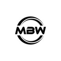 diseño del logotipo de la letra mbw en la ilustración. logotipo vectorial, diseños de caligrafía para logotipo, afiche, invitación, etc. vector