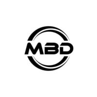 MBD letter logo design in illustration. Vector logo, calligraphy designs for logo, Poster, Invitation, etc.