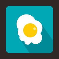 Fried egg icon in flat style vector