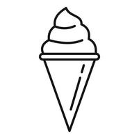 icono de helado sabroso moderno, estilo de contorno vector