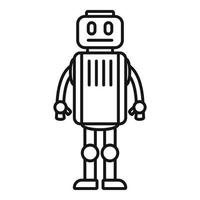 Future robot icon, outline style vector