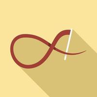 Ribbon stick icon, flat style vector