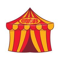 icono de carpa de circo, estilo de dibujos animados vector