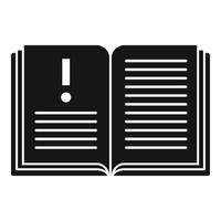 icono de libro de innovación abierta, estilo simple vector