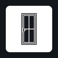 Iron door icon, simple style vector