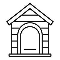 Dog wood house icon, outline style vector