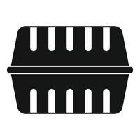 Plastic cointainer icon, simple style vector