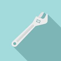 Steel wrench icon, flat style vector