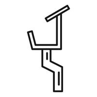 Drainage gutter icon, outline style vector