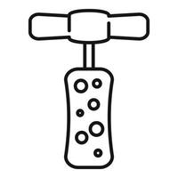 Corkscrew icon, outline style vector