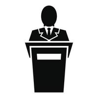 Leader speech icon, simple style vector