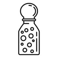 5 pepper bottle icon, outline style vector