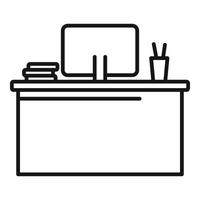 Office manager desktop icon, outline style vector