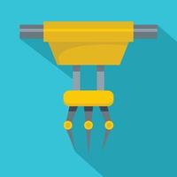 Robot arm icon, flat style vector