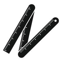 Measurement construct ruler icon, simple style vector