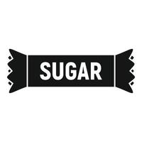 Sugar stick package icon, simple style vector