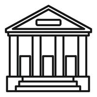 Judge building icon, outline style vector