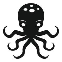 icono de pulpo, estilo simple vector