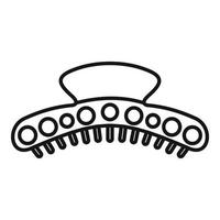 Clamp barrette icon, outline style vector