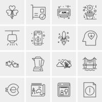 16 Universal Business Icons Vector Creative Icon Illustration to use in web and Mobile Related project