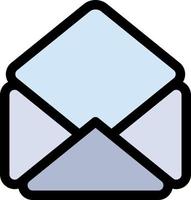 Mail Email Open  Flat Color Icon Vector icon banner Template