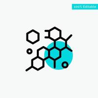 Cell Molecule Science turquoise highlight circle point Vector icon