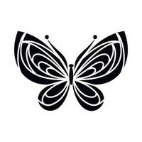 Beautiful butterfly icon, simple style vector