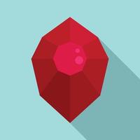 Crystal icon, flat style vector