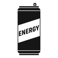 icono de bebida energética deportiva, estilo simple vector