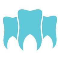 Brittle tooth logo icon, flat style. vector